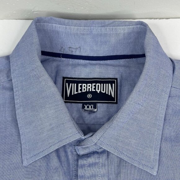 Vilebrequin Men's Blue Long Sleeve Cotton Business Career‎ Work Shirt XXL/C48.25 - Picture 5 of 14